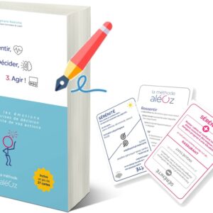 Le livre dédicacé "La méthode aléOz" et son jeu de 27 cartes